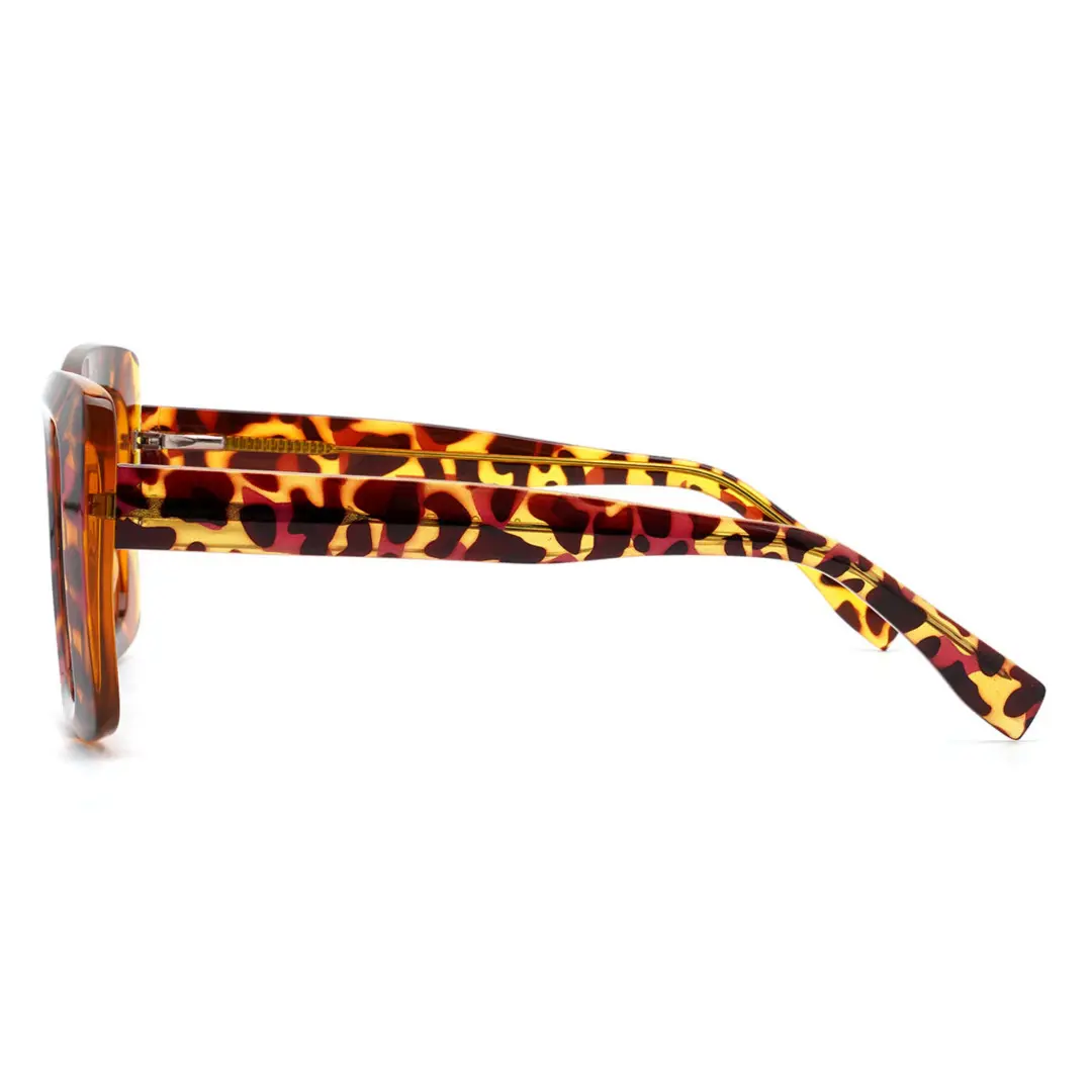 Side view of Fete square tr90 eyeglasses SR0222502 in tortoise