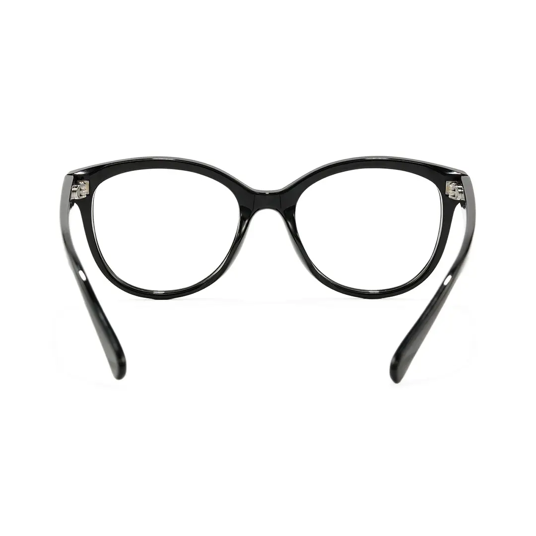 Back view of Fia cat eye tr90 eyeglasses CR0472504 in black