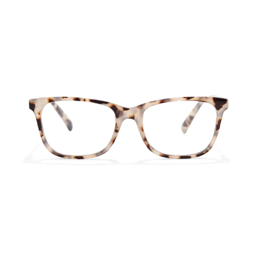 Front view of Fly rectangle pc eyeglasses EP0482505 in tortoise