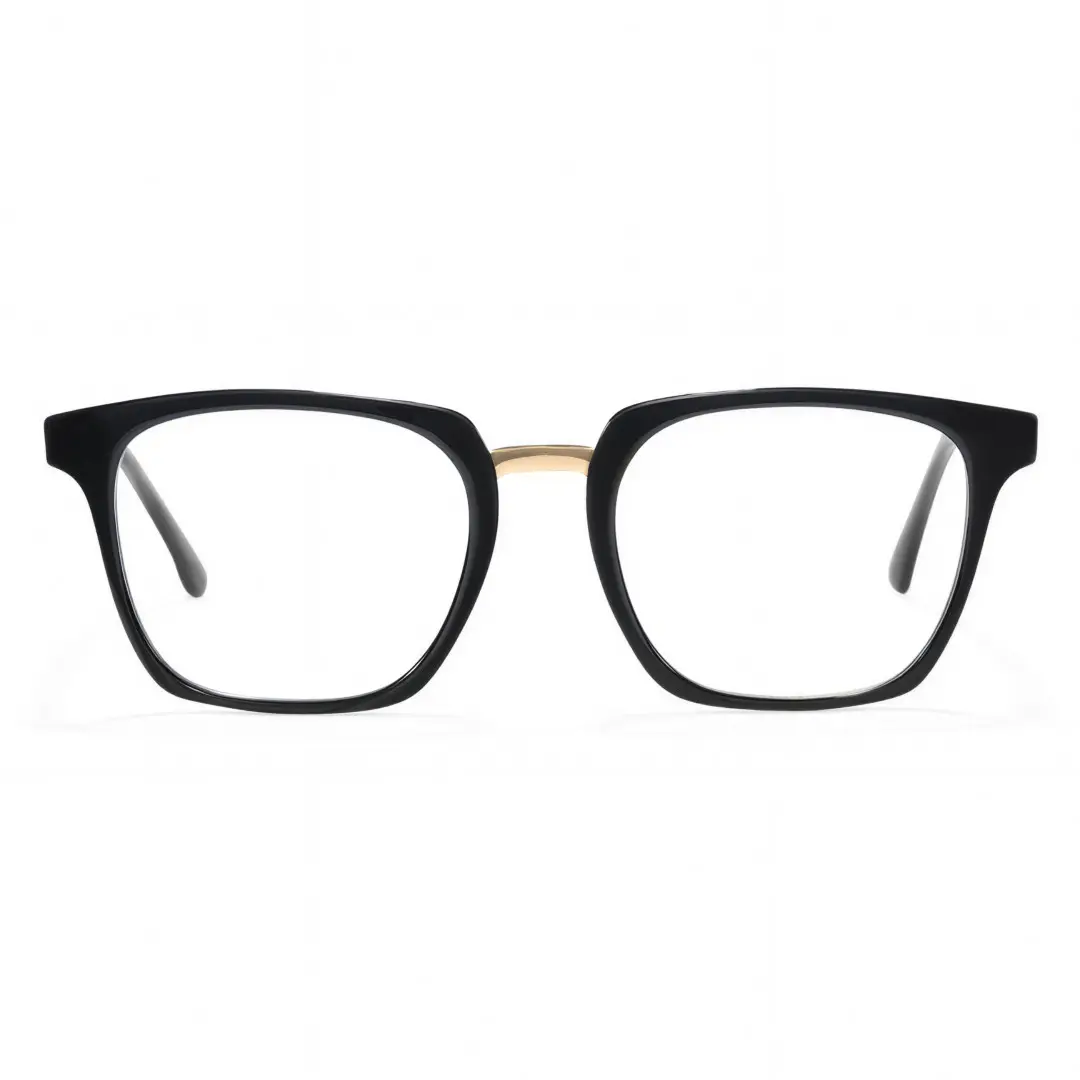 Front view of Frances square tr90 eyeglasses SR0232308 in black