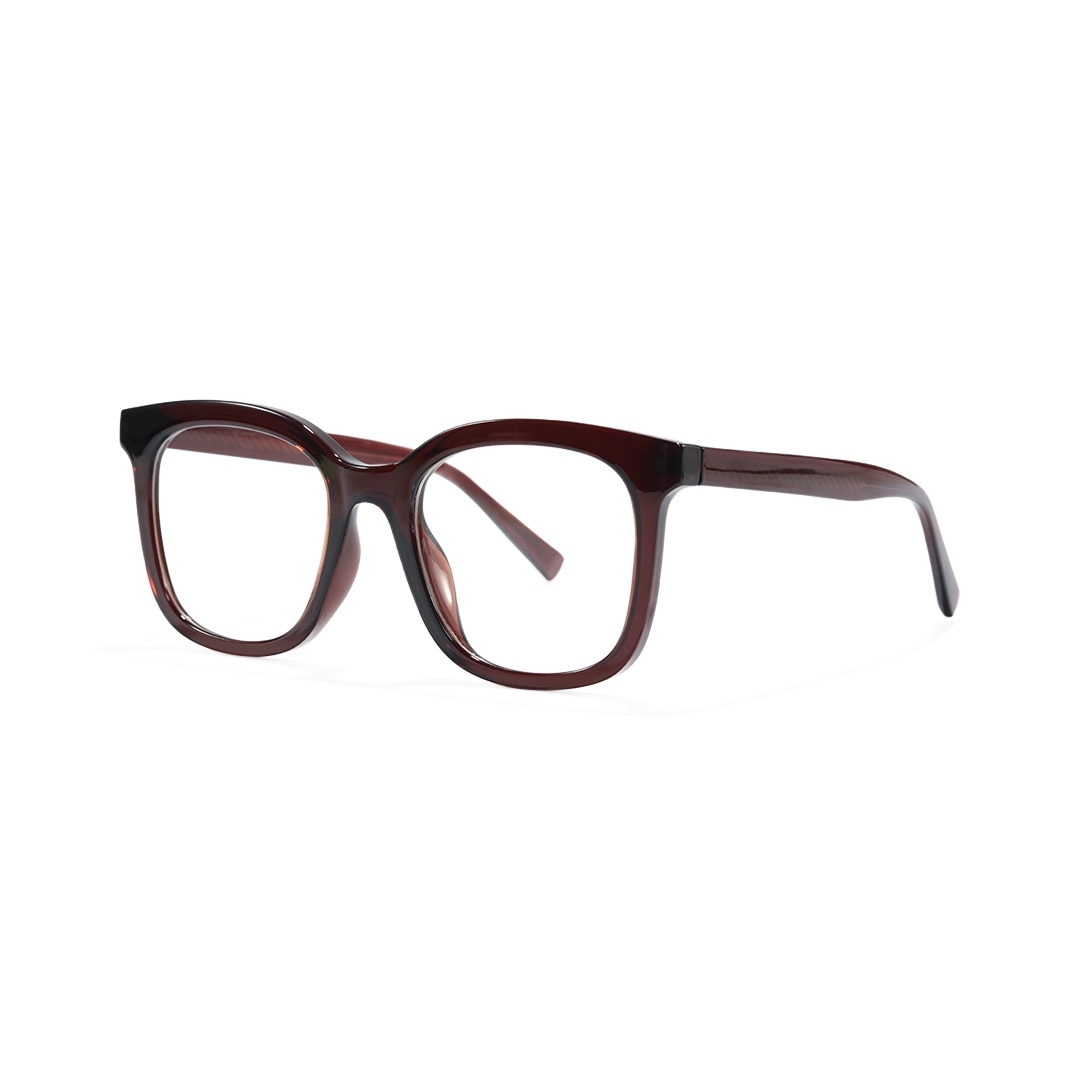 Angle view of Fynn square tr90 eyeglasses SR0012510 in red