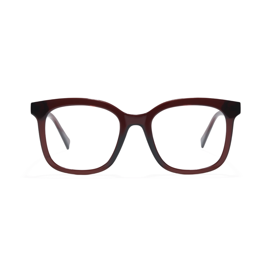 Front view of Fynn square tr90 eyeglasses SR0012510 in red