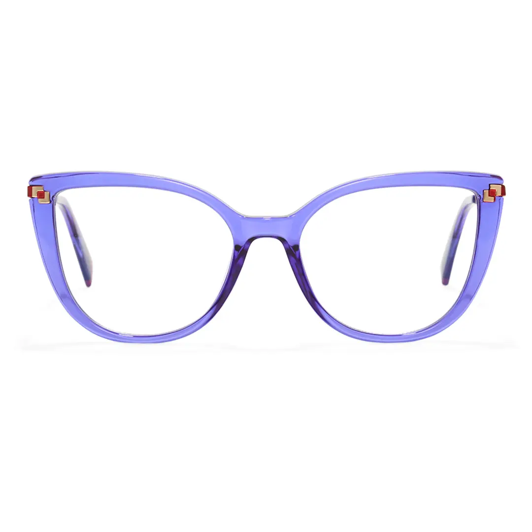 Front view of Gigi cat eye tr90 eyeglasses CR0182502 in purple