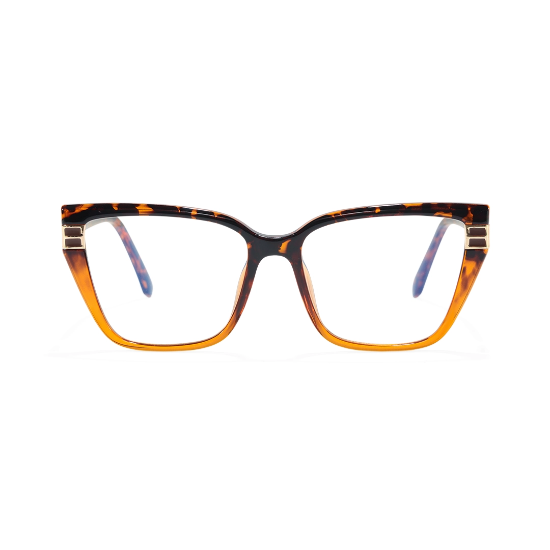 Front view of Gild cat eye tr90 eyeglasses CR0082510 in tortoise