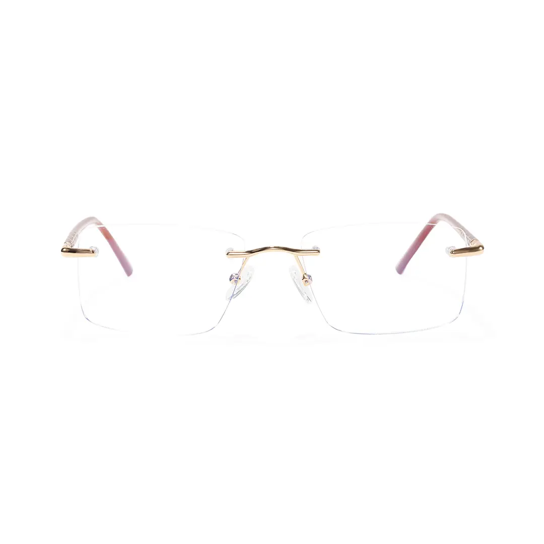 Front view of Giles rectangle tr90 eyeglasses SX0152507 in brown
