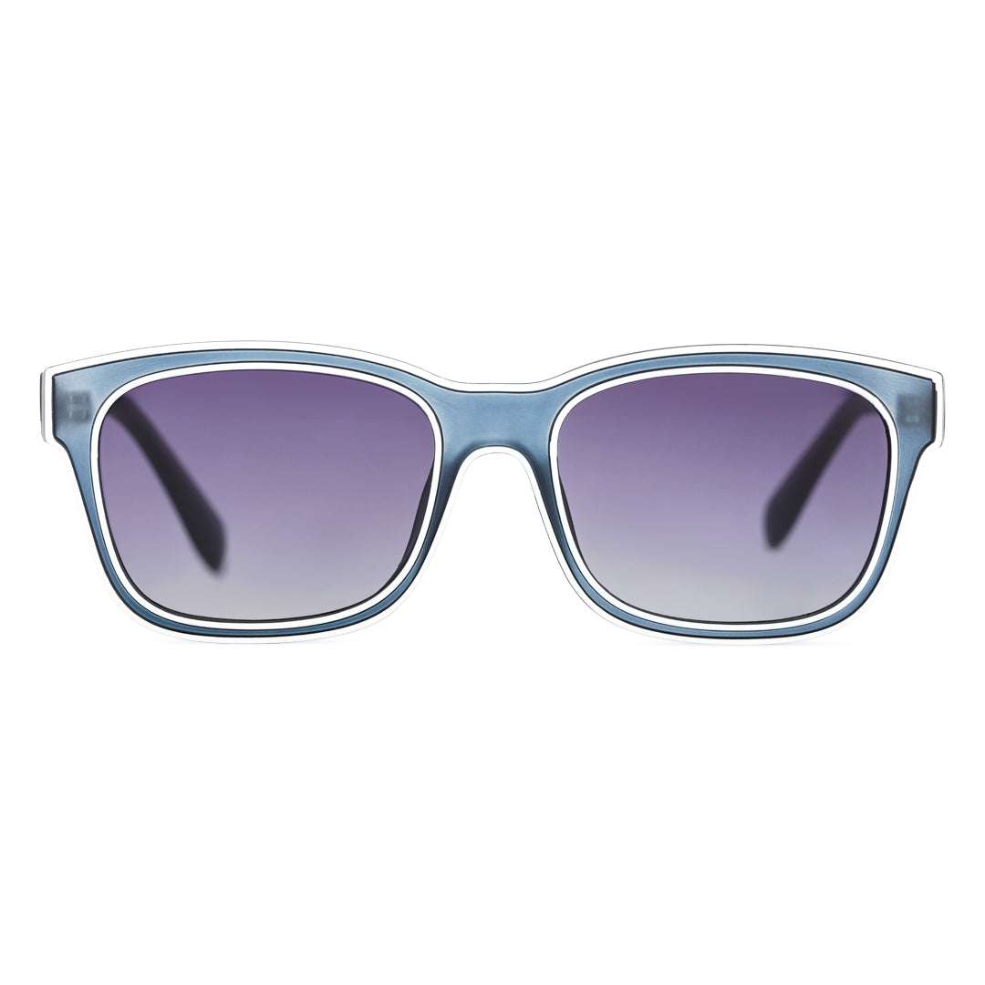 Front view of Grant square acetate sunglasses RA0012402 in light purple