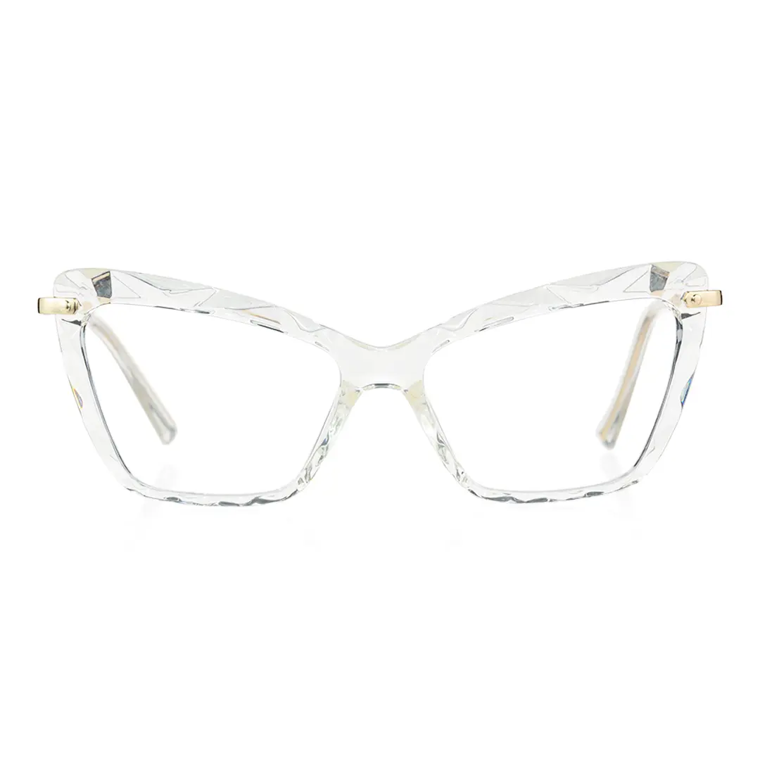 Front view of Gwen cat eye tr90 eyeglasses CR0082502 in clear