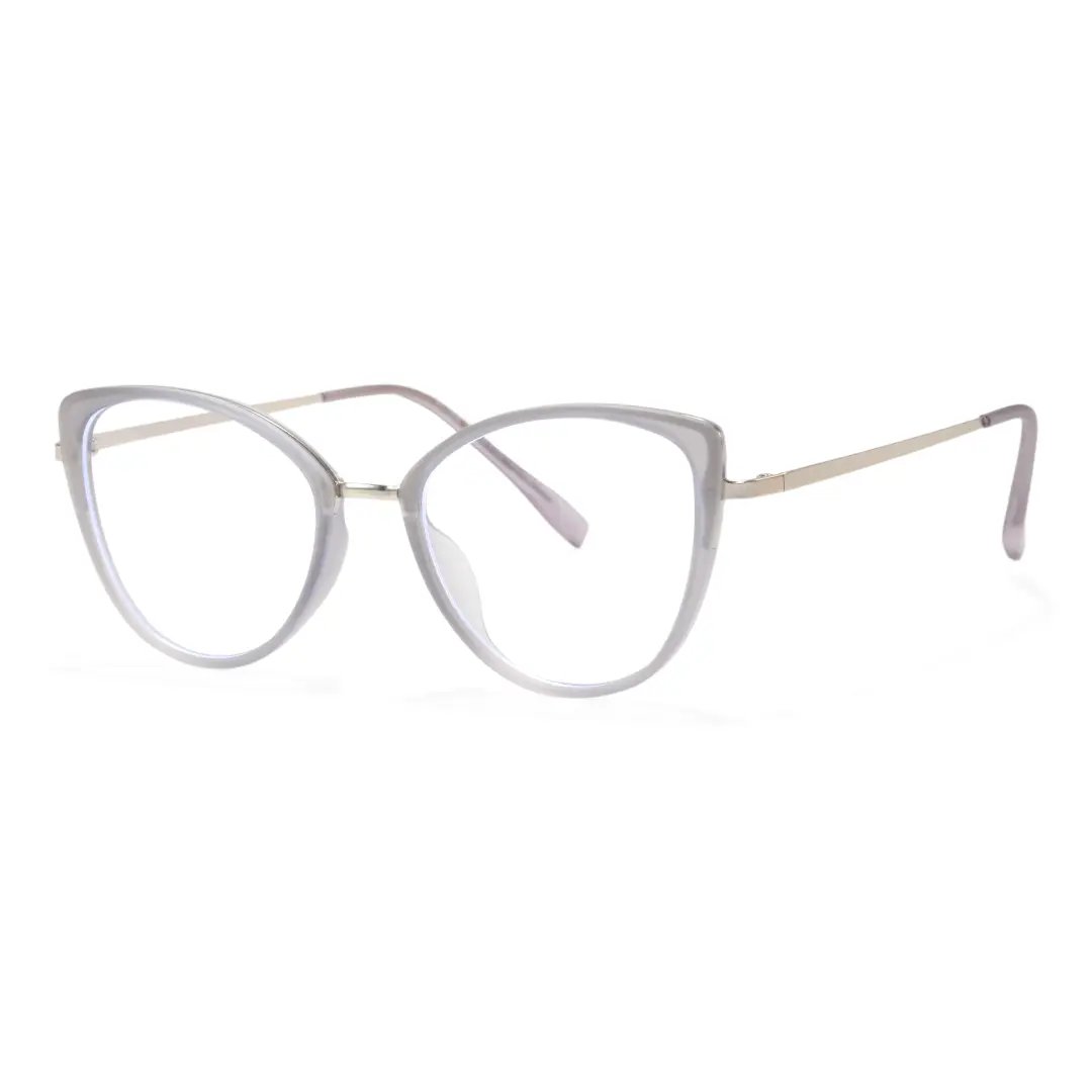 Angle view of Hayes cat-eye tr90 eyeglasses CR0122402 in gray