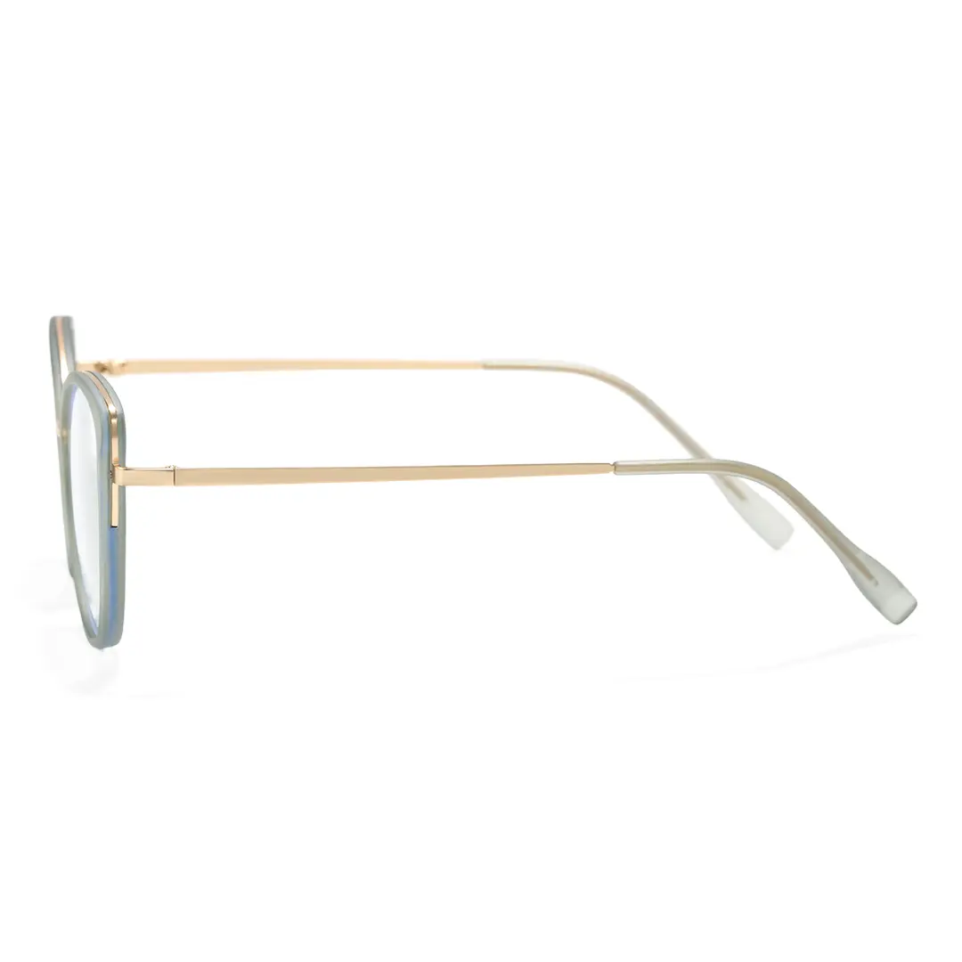 Side view of Hayes cat-eye tr90 eyeglasses CR0122402 in green