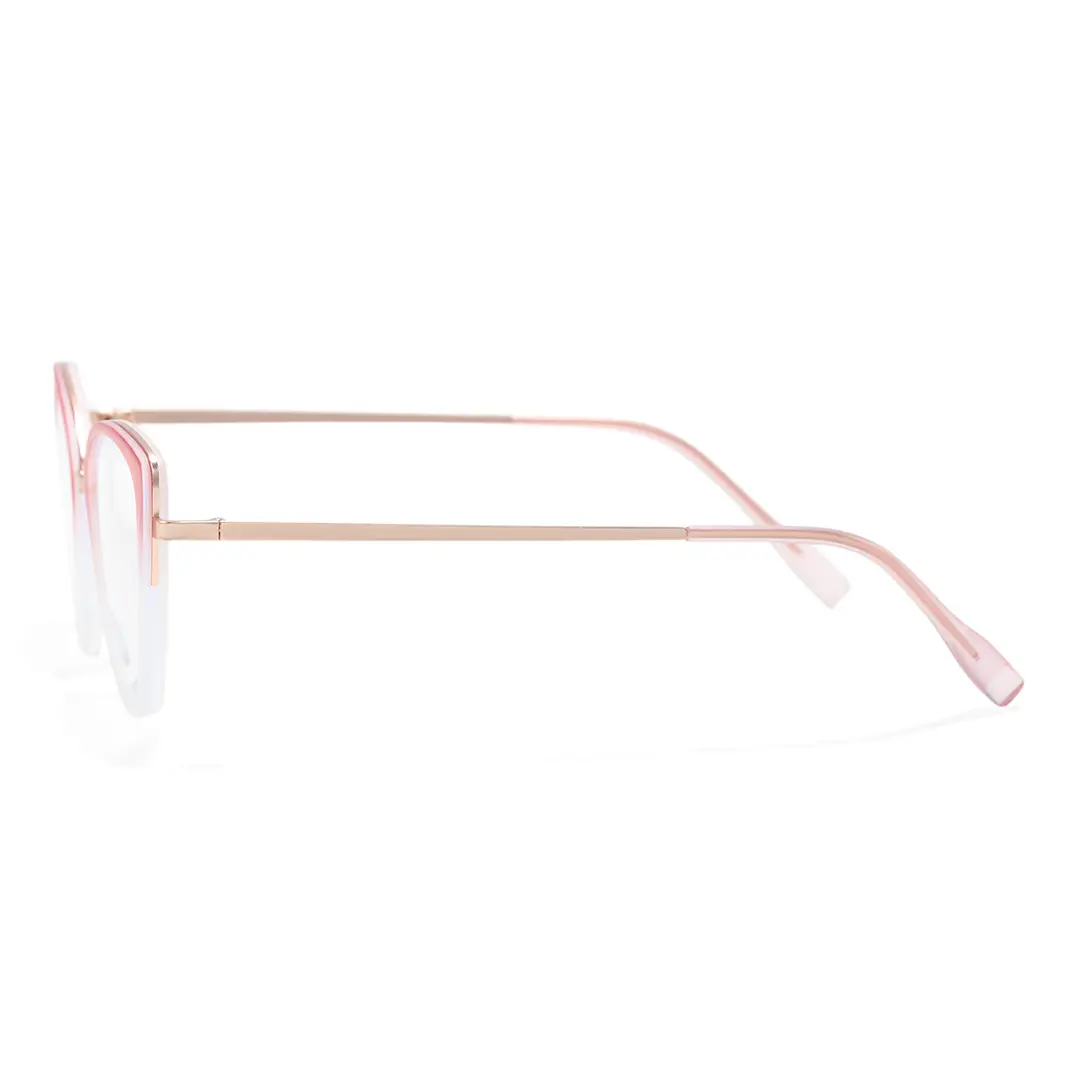 Side view of Hayes cat-eye tr90 eyeglasses CR0122402 in red