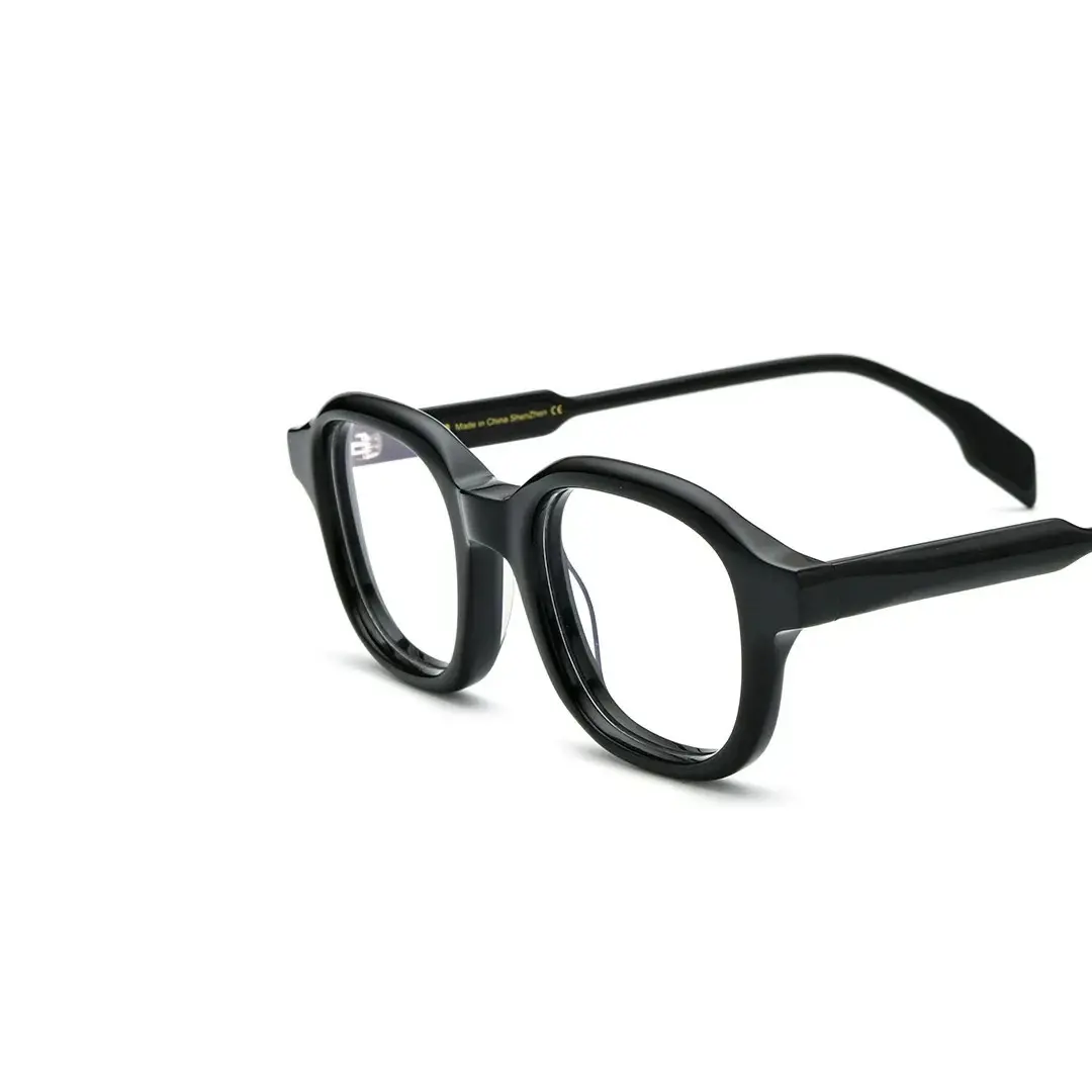 Frame detail view of Henrik square acetate eyeglasses SA0052312 in black
