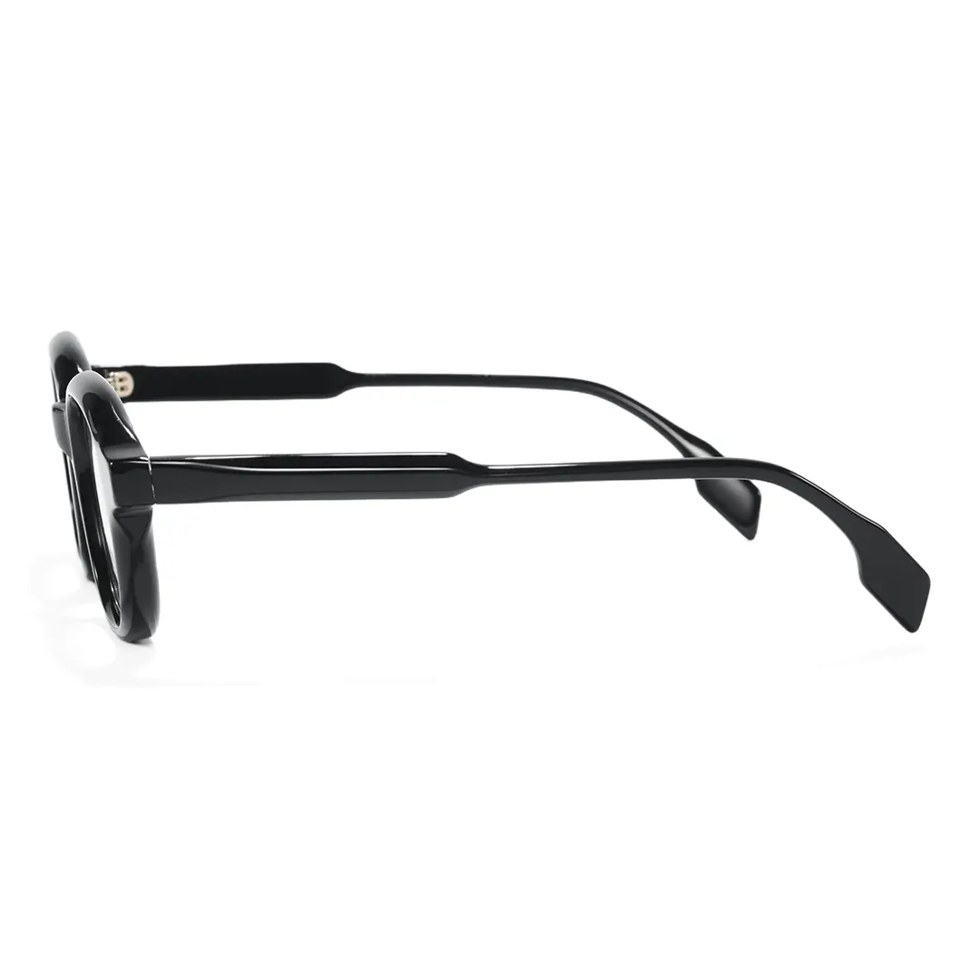 Side view of Henrik square acetate eyeglasses SA0052312 in black