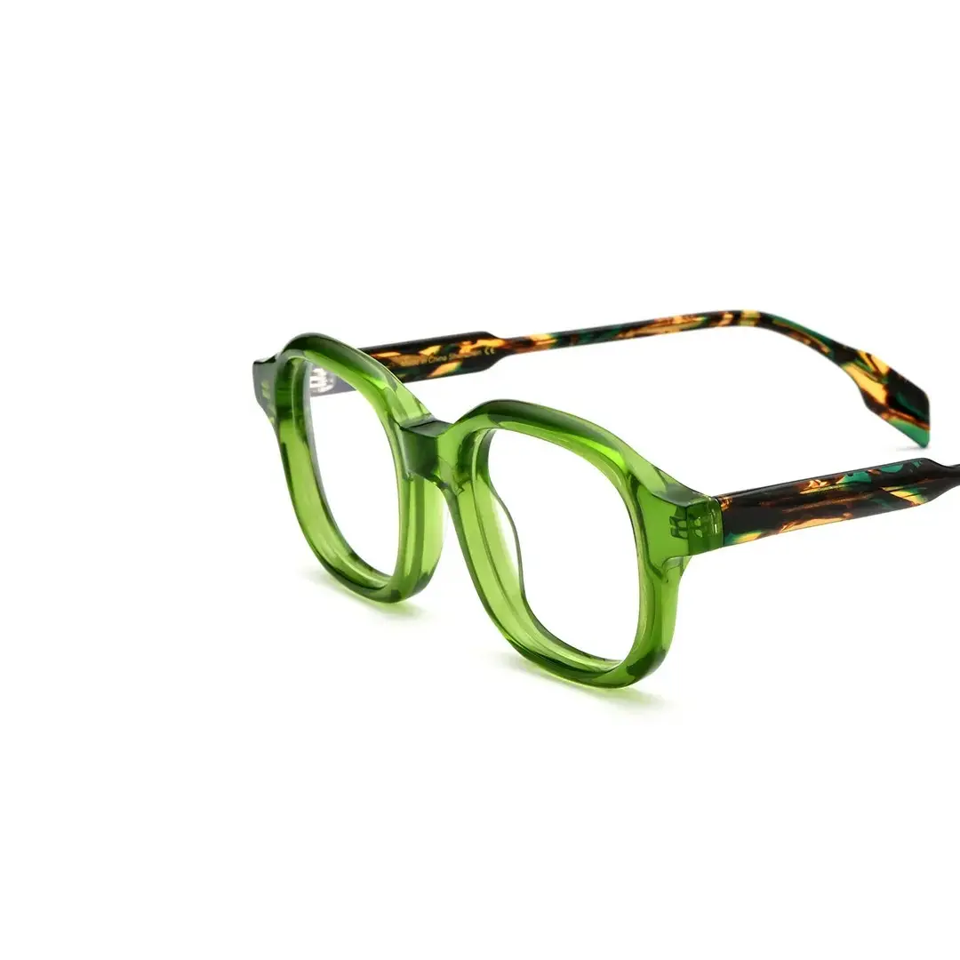 Frame detail view of Henrik square acetate eyeglasses SA0052312 in green