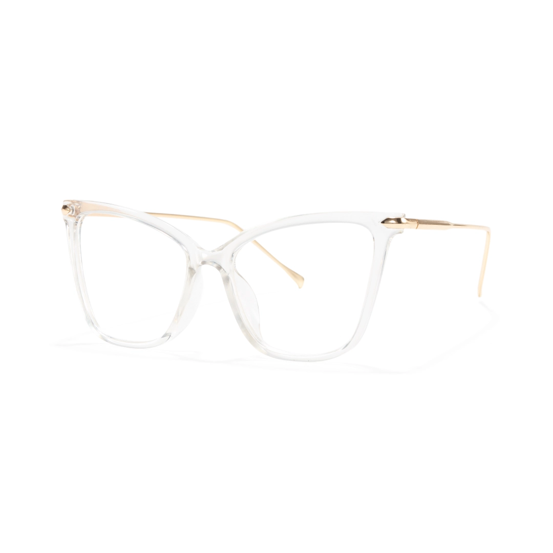 Angle view of Hilary cat eye tr90 eyeglasses CR0032207 in clear
