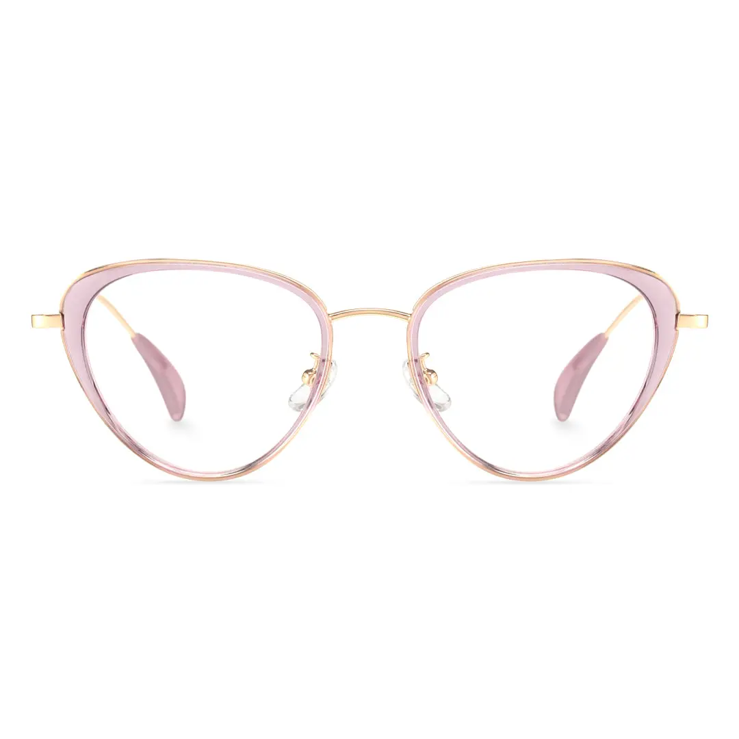 Front view of Hulda cat eye tr90 eyeglasses CR0072411 in purple