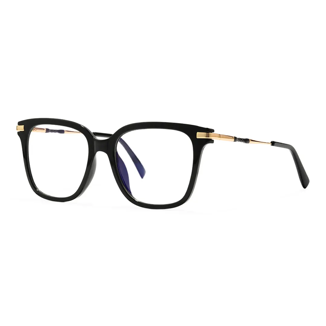Angle view of Iona square tr90 eyeglasses SR0192502 in black