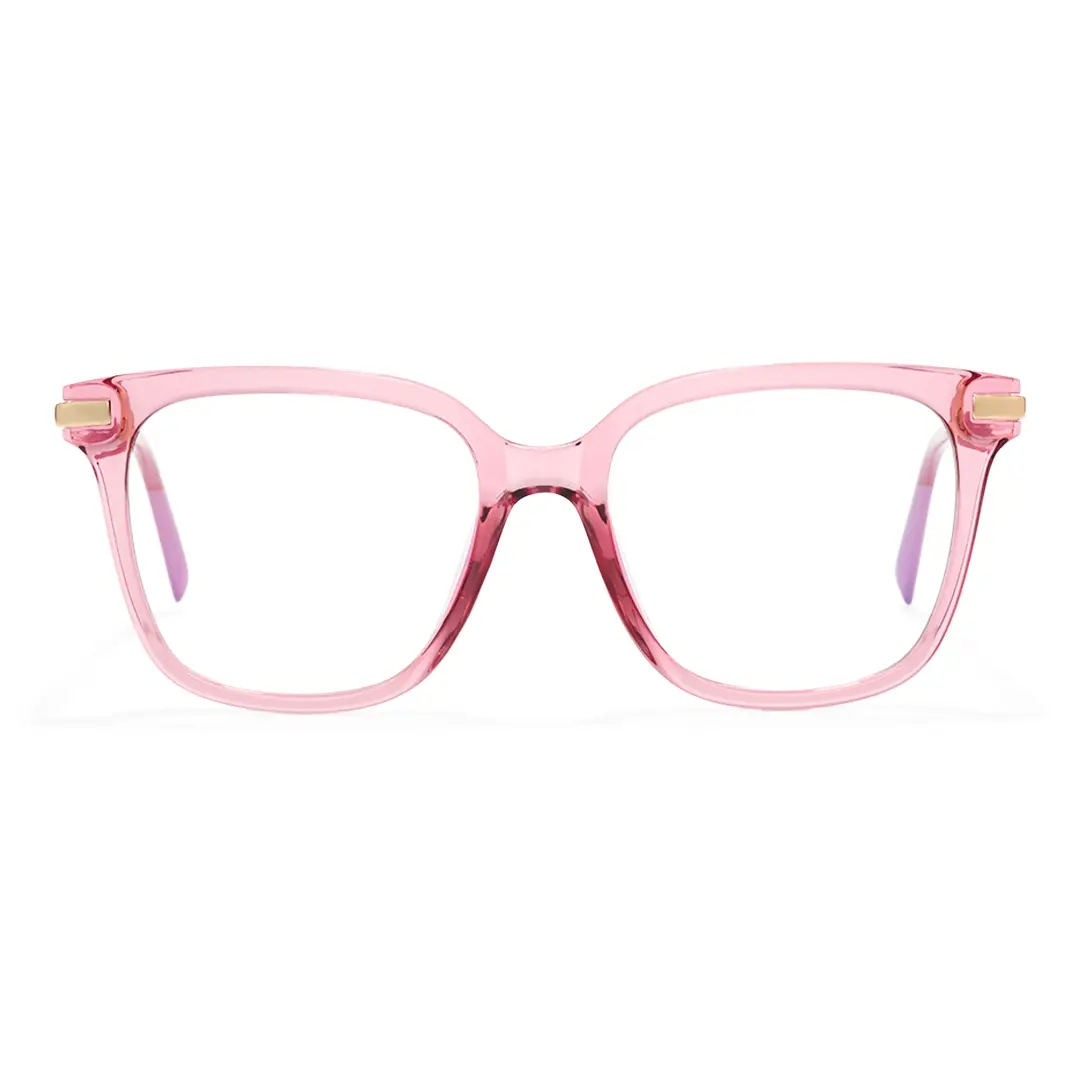 Front view of Iona square tr90 eyeglasses SR0192502 in pink