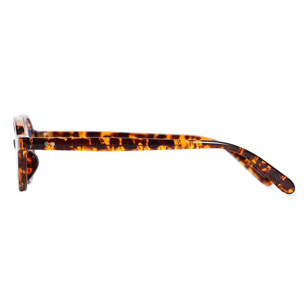 Side view of isra oval tr90 eyeglasses or0312402 in tortoise