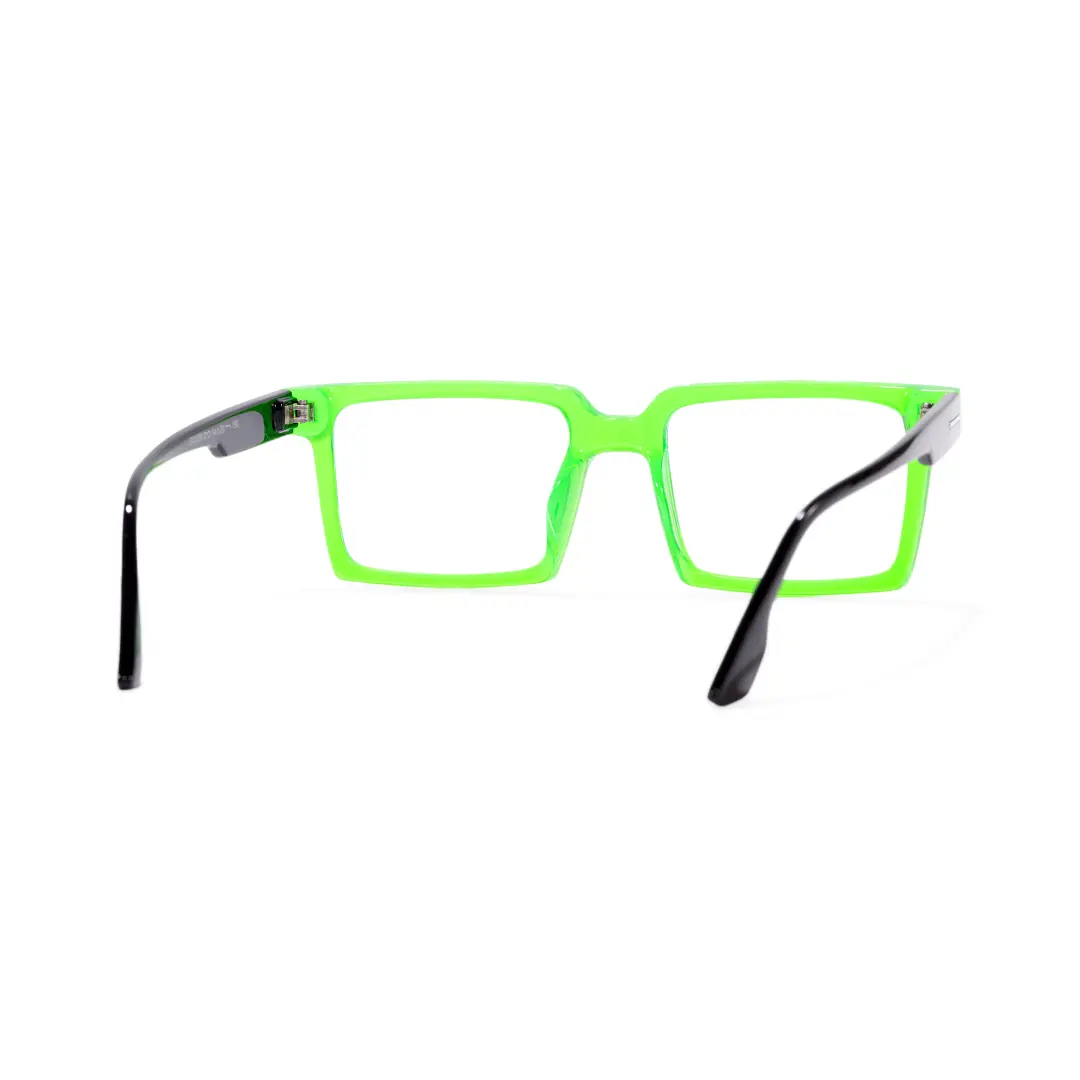 Back view of Ivan rectangle pc eyeglasses EP0102508 in green
