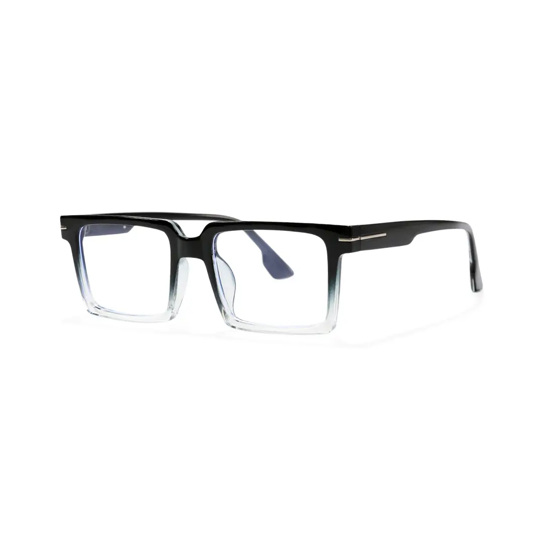Angle view of Ivan rectangle pc eyeglasses EP0102508 in two tone