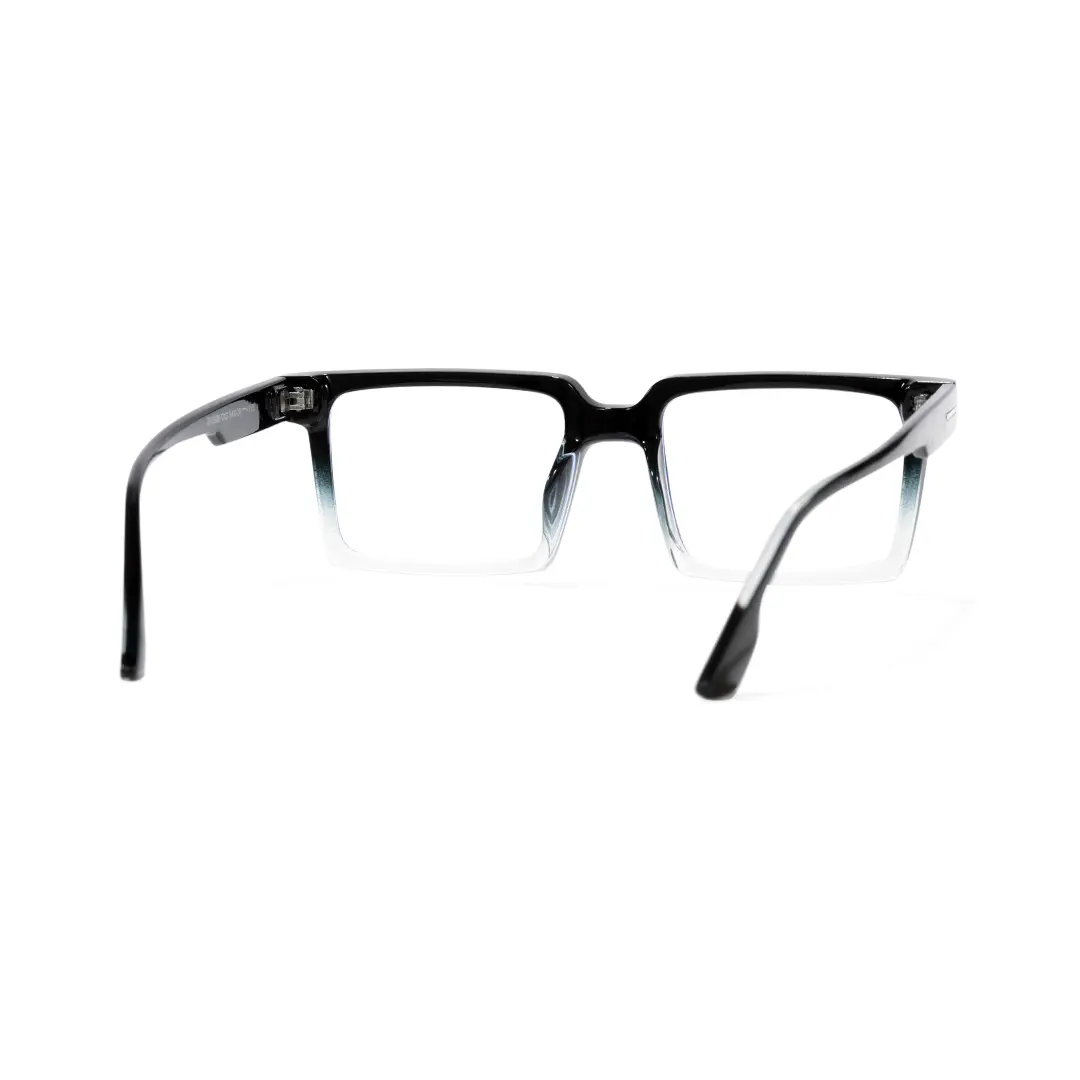 Back view of Ivan rectangle pc eyeglasses EP0102508 in two tone