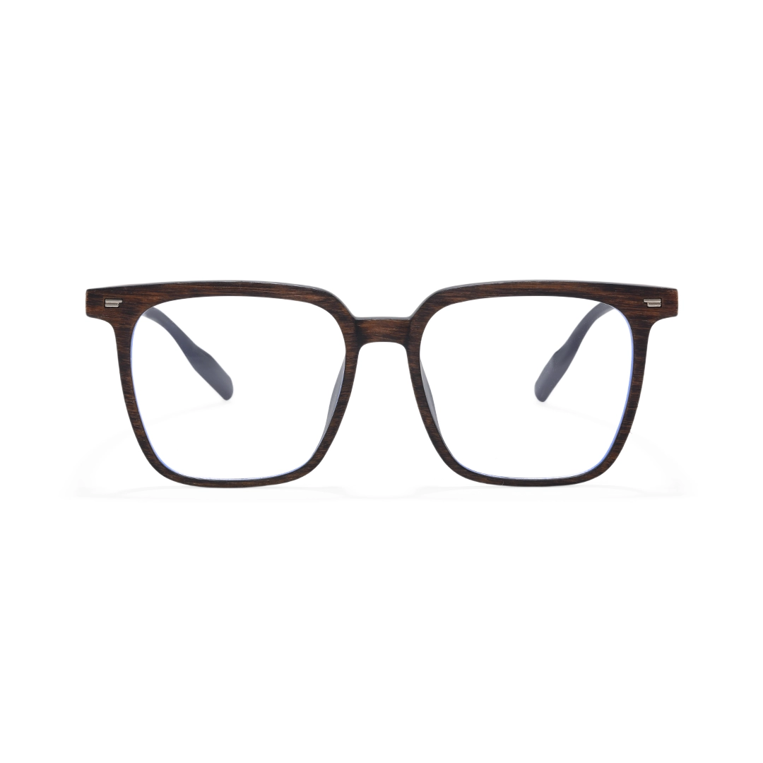 Front view of Jareth square tr90 eyeglasses SR0212509 in brown