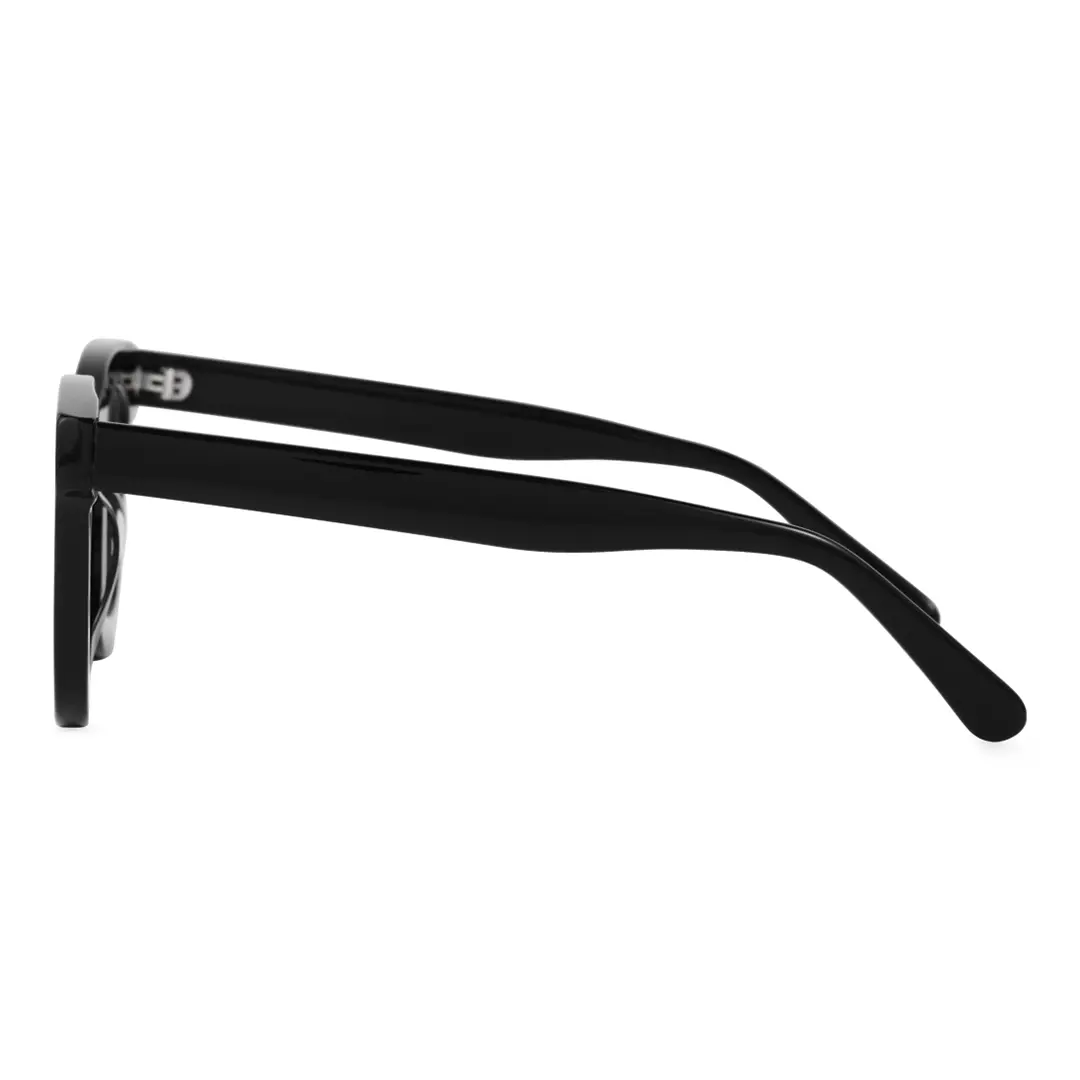 Side view of Jax round acetate eyeglasses RA0182406 in black