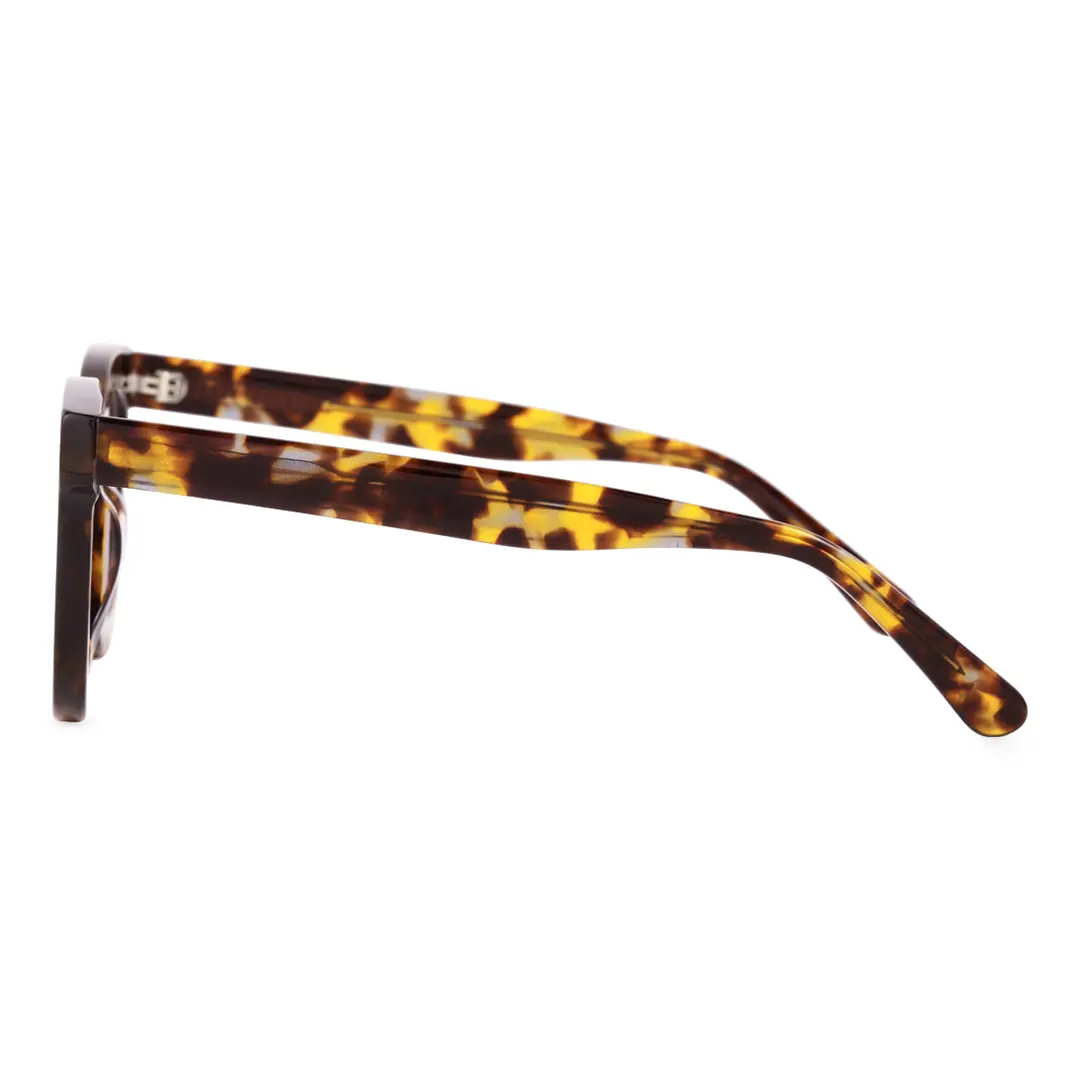 Side view of Jax round acetate eyeglasses RA0182406 in tortoise