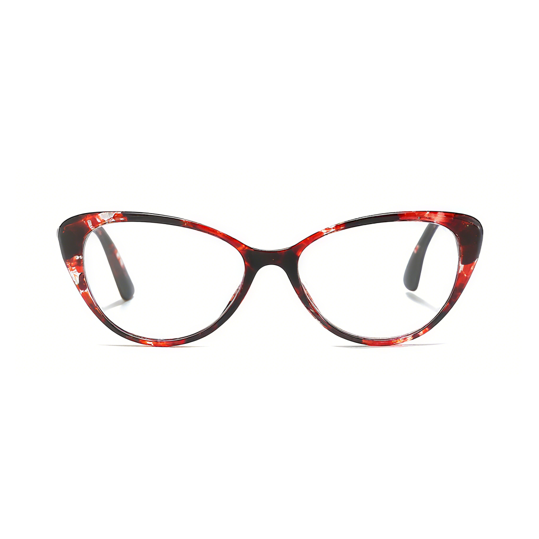 Front view of Jena cat eye pc eyeglasses CP0022503 in red