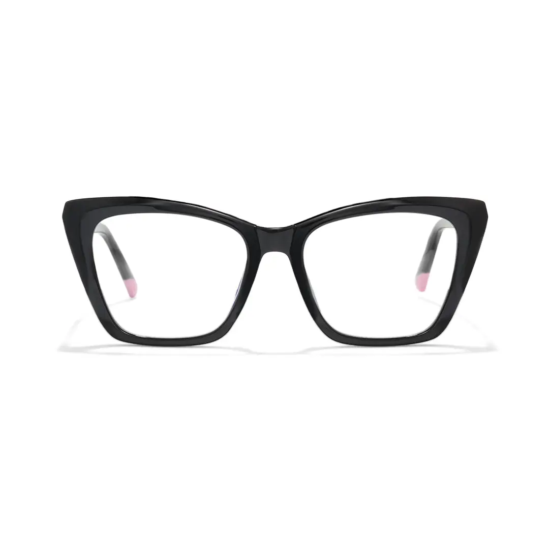 Front view of Jodi cat eye tr90 eyeglasses CR0212502 in black