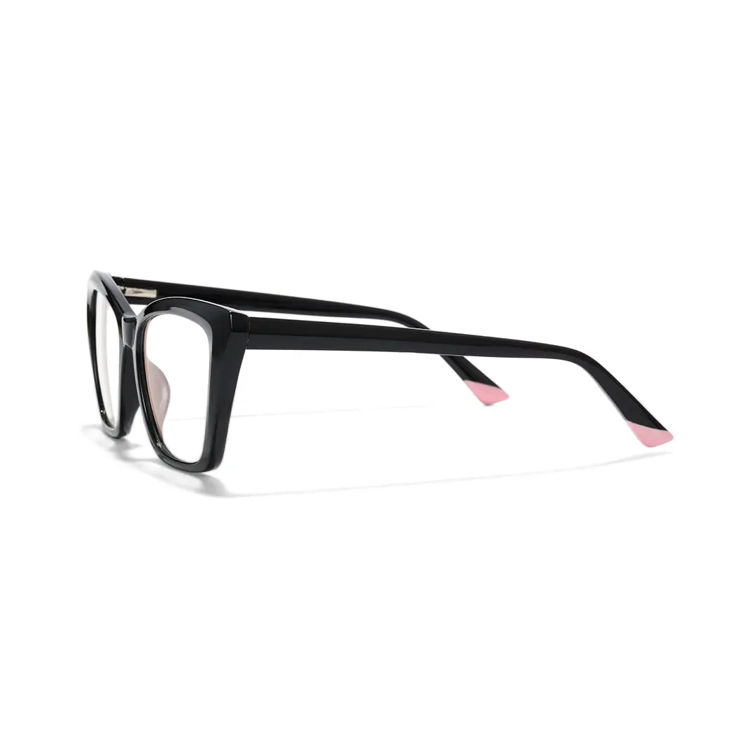 Side view of Jodi cat eye tr90 eyeglasses CR0212502 in black