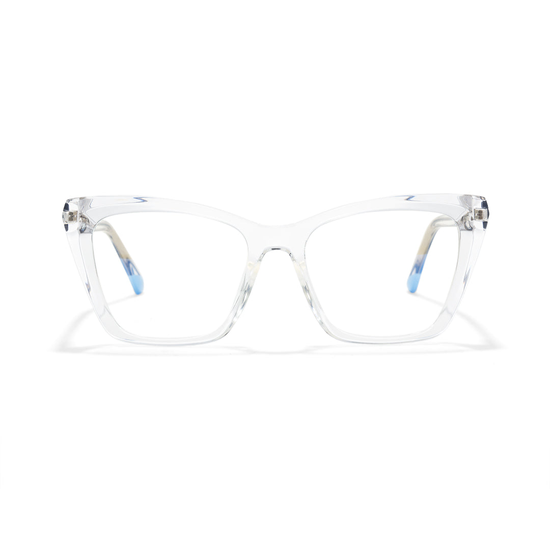 Front view of Jodi cat eye tr90 eyeglasses CR0212502 in clear