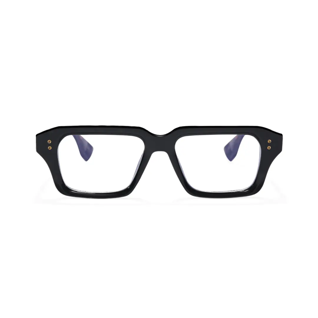 Front view of Julian rectangle pc eyeglasses EP0282508 in black