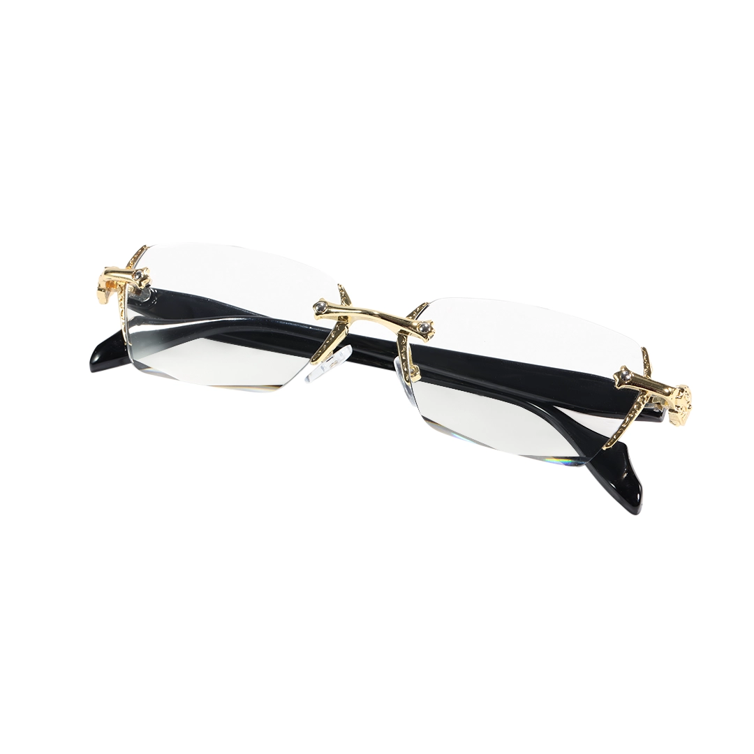 Front folded view of Kairo geometric pc eyeglasses GP0322512 in gold