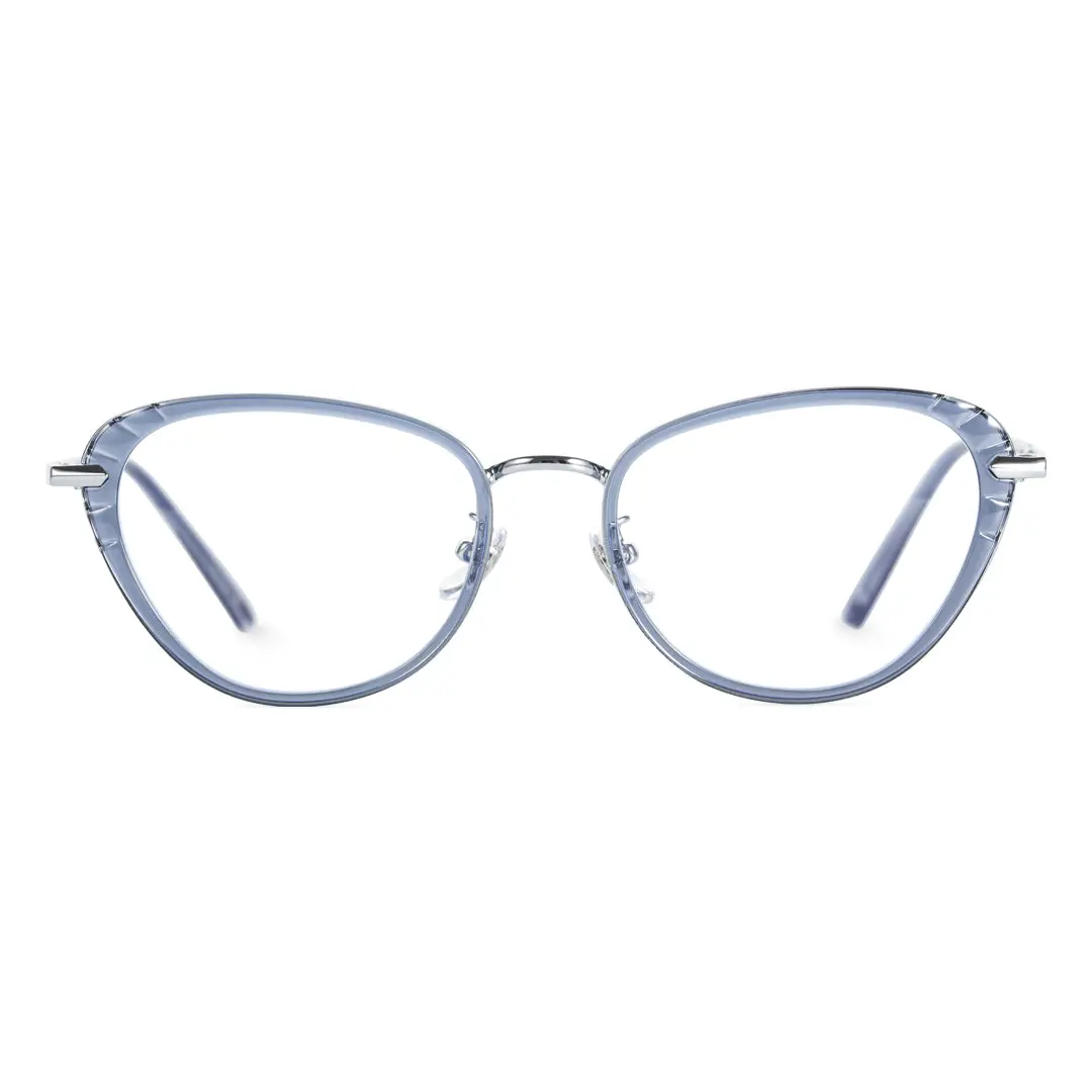 Front view of Kash cat-eye tr90 eyeglasses CR0102402 in blue