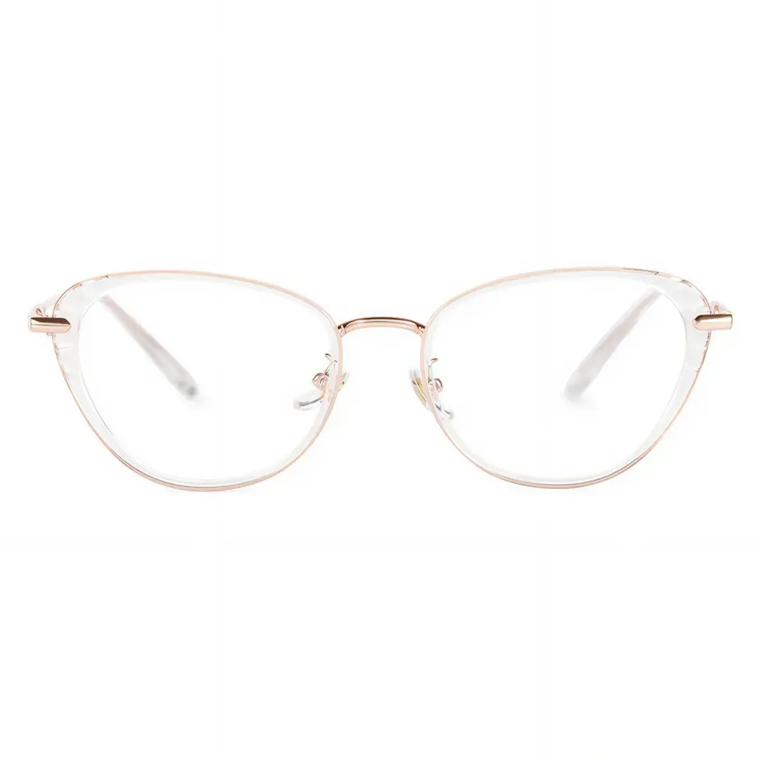 Front view of Kash cat-eye tr90 eyeglasses CR0102402 in clear