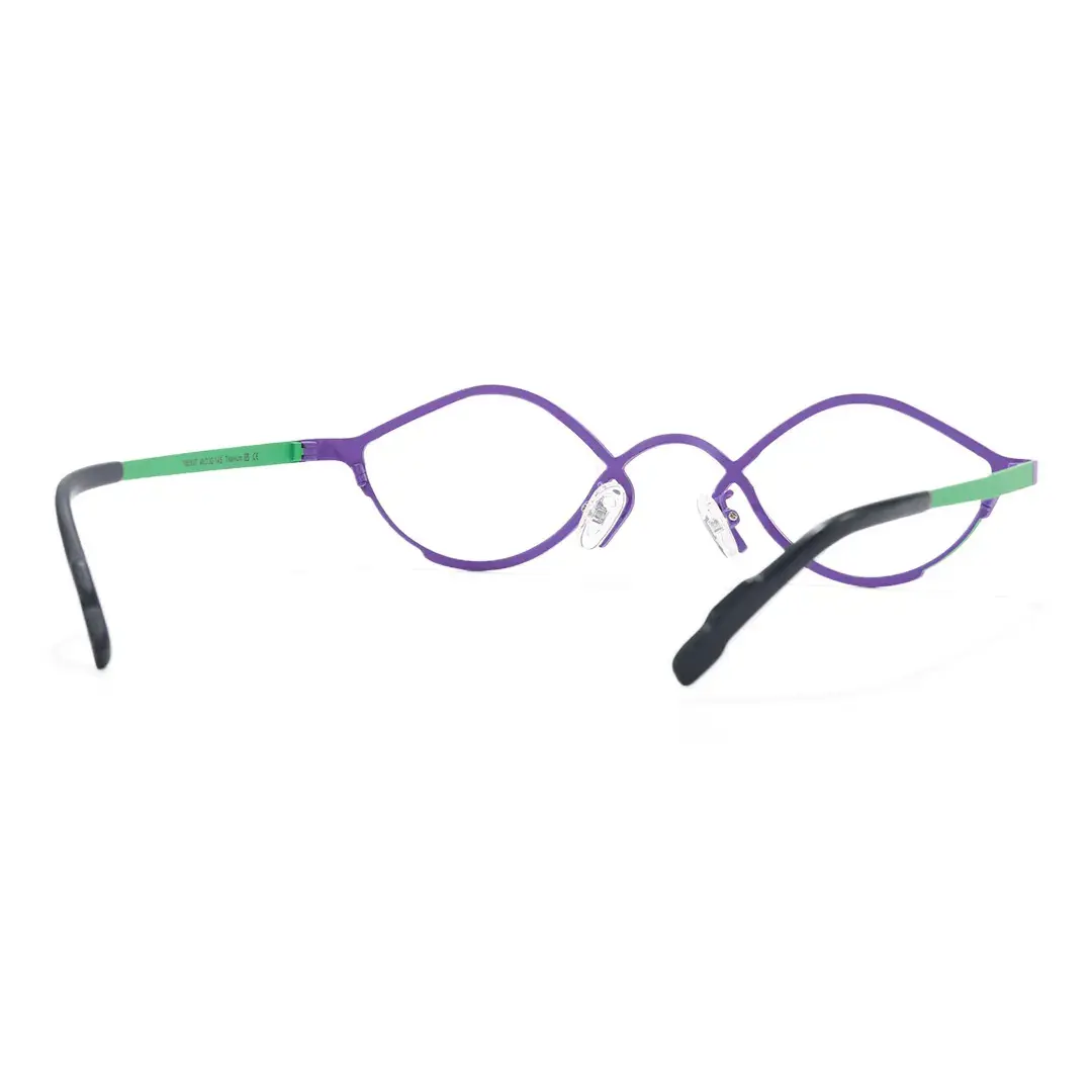 Back view of Kelsey cat eye titanium eyeglasses CT0062407 in purple