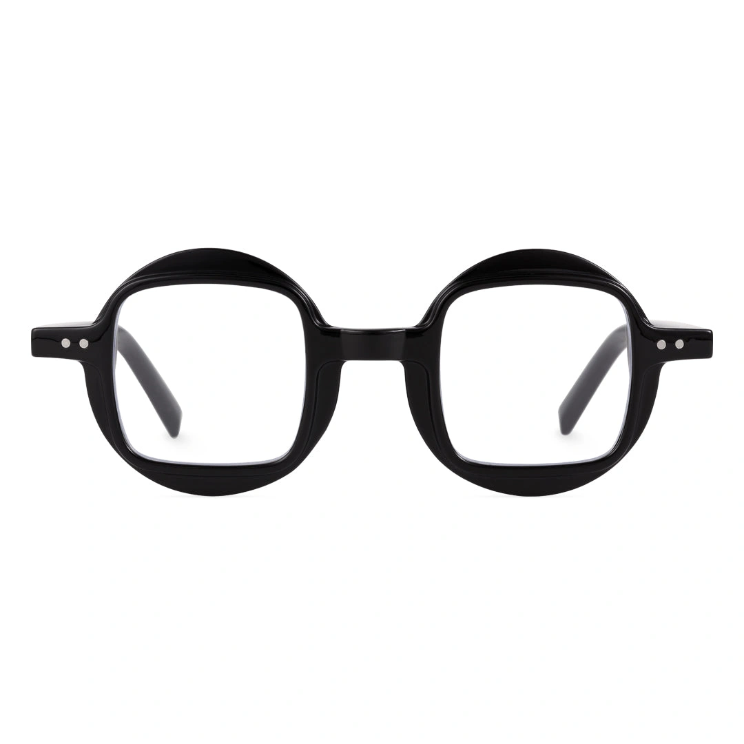 Front view of Lay unique pc eyeglasses UP0082304 in black