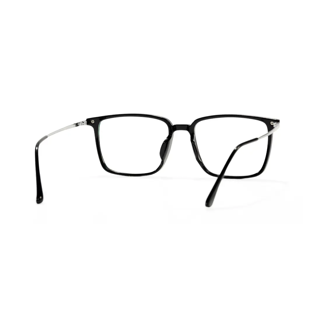Back view of Leslie rectangle tr90 eyeglasses ER0172508 in black