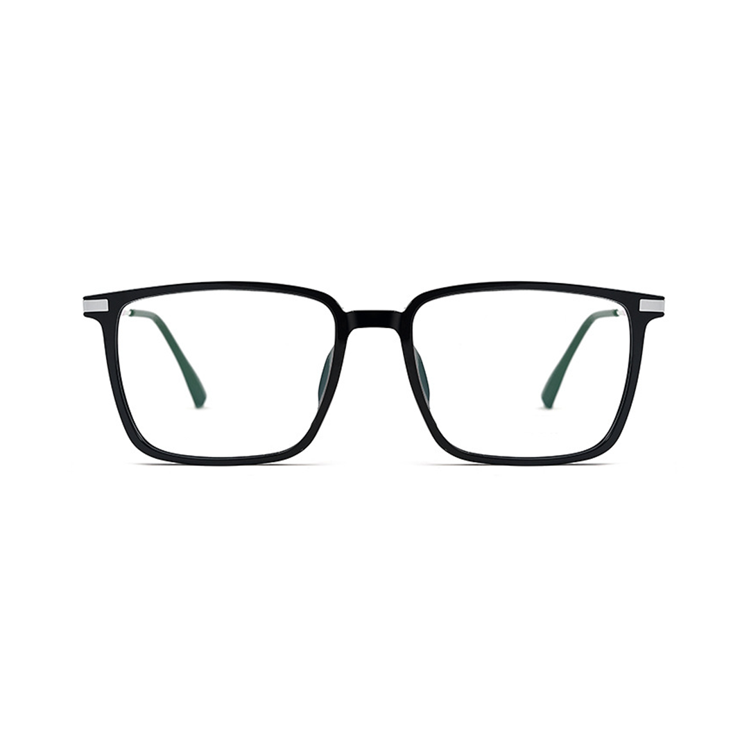Front view of Leslie rectangle tr90 eyeglasses ER0172508 in black