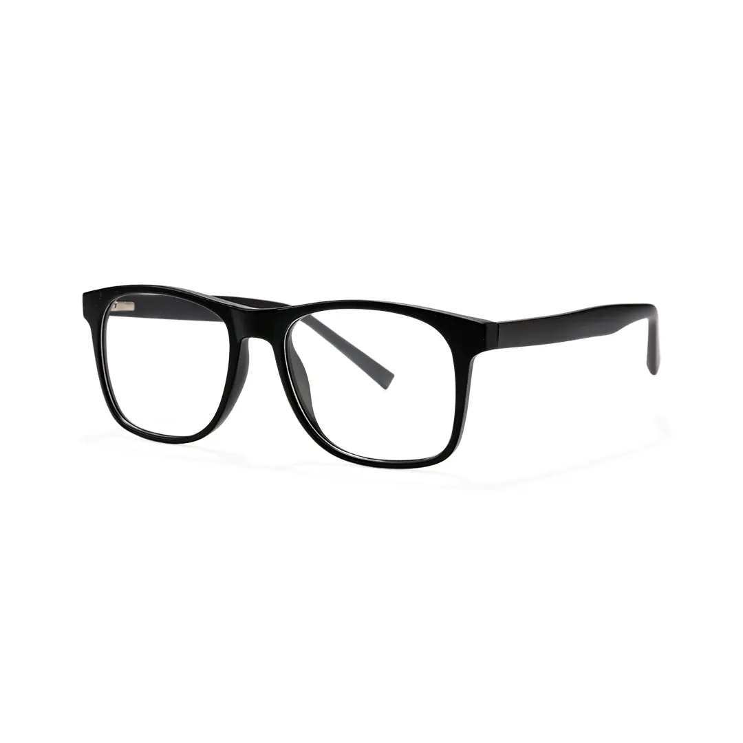 Angle view of Liam rectangle tr90 eyeglasses ER0122508 in black