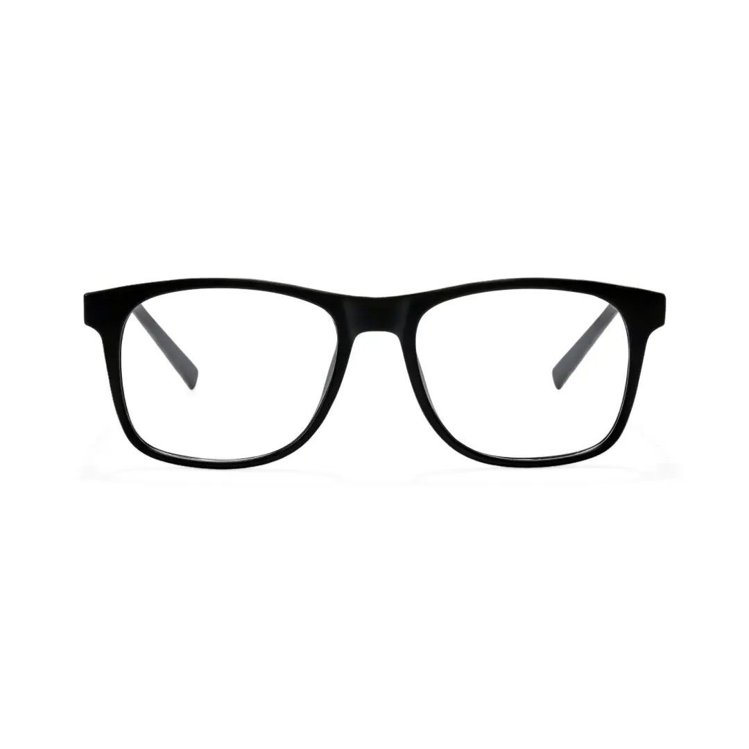 Front view of Liam rectangle tr90 eyeglasses ER0122508 in black
