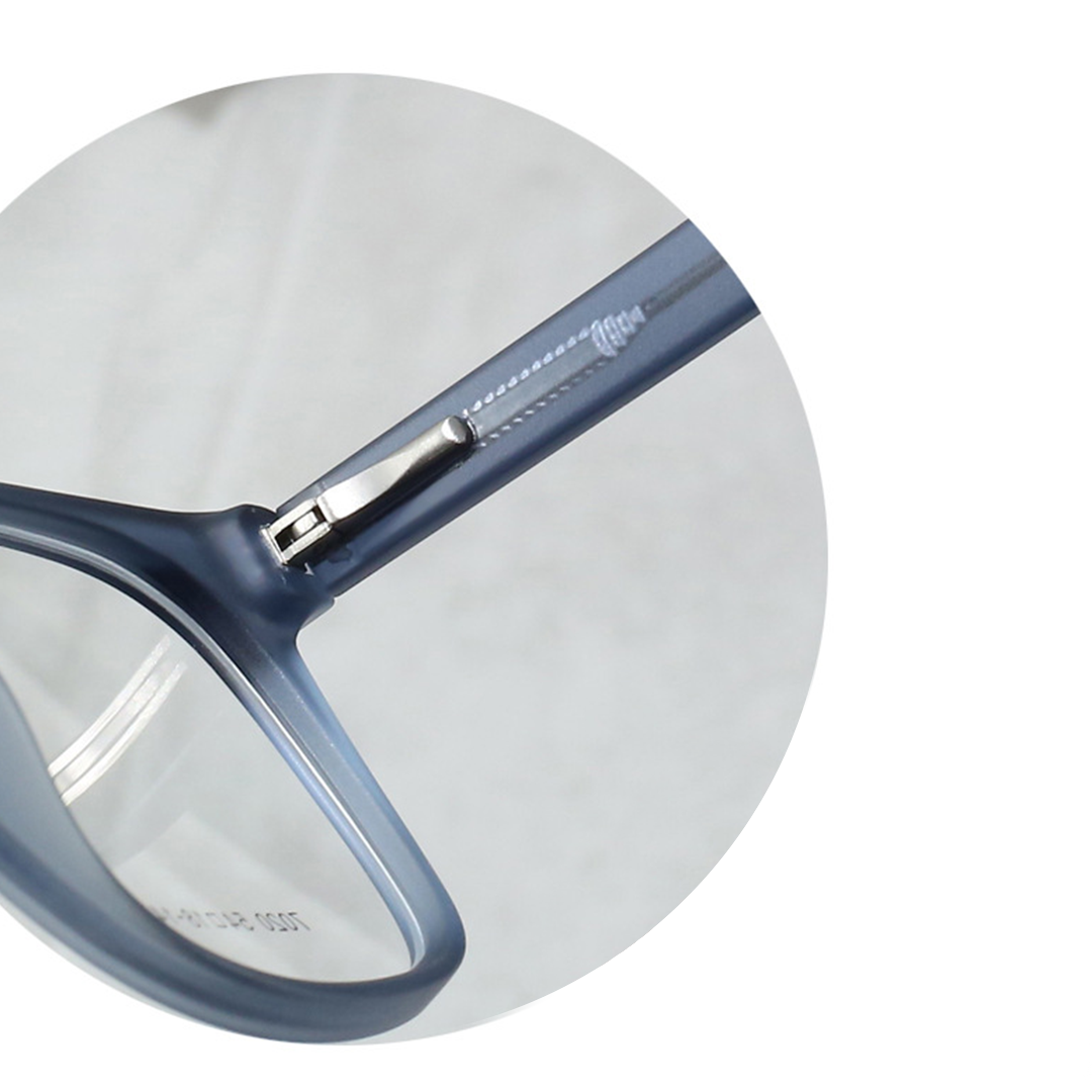 Hinge detail of Liam rectangle tr90 eyeglasses ER0122508 in blue-1