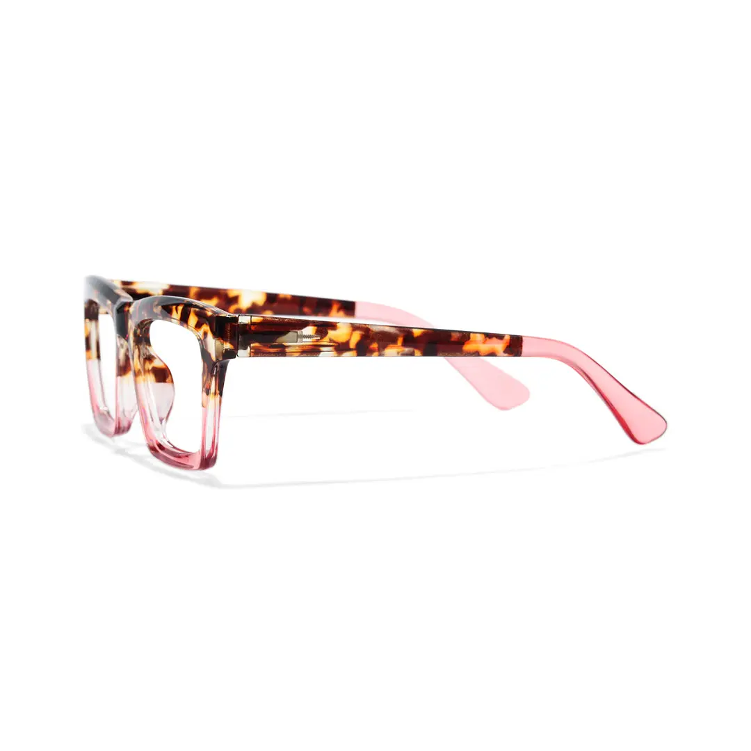 Side view of Lova square pc eyeglasses SP0092502 in two tone