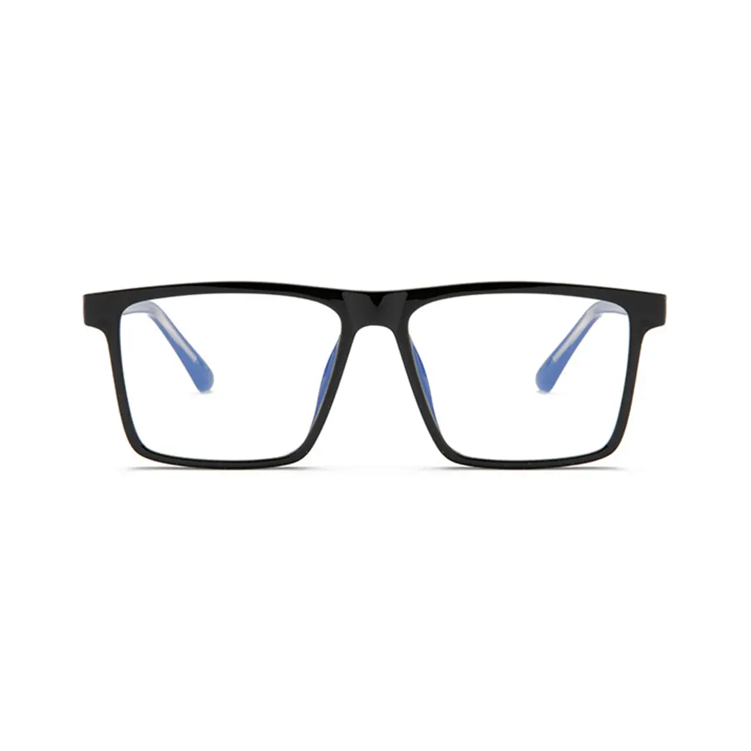 Front view of Lucian rectangle tr90 eyeglasses ER0452508 in black