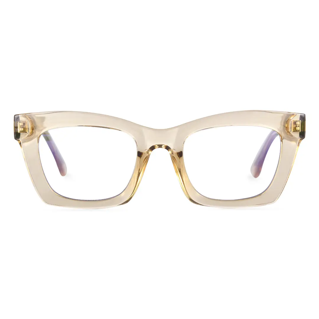 Front view of Lukas cat eye tr90 eyeglasses CR0012209 in yellow