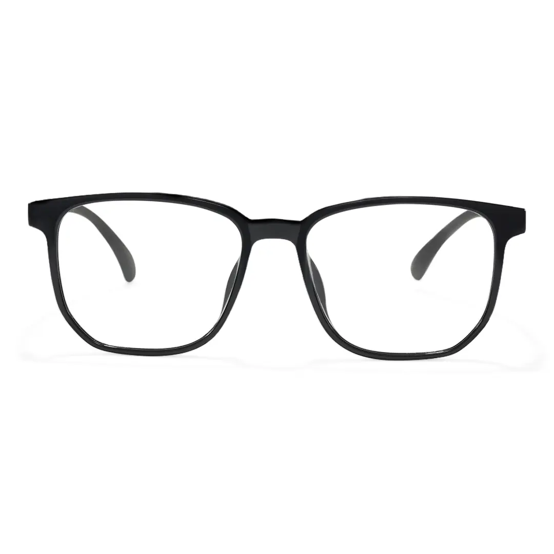 Front view of Malik square tr90 eyeglasses SR00162508 in black