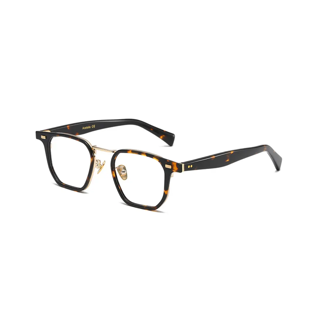 Angle view of Marley square acetate eyeglasses SA0922508 in tortoise