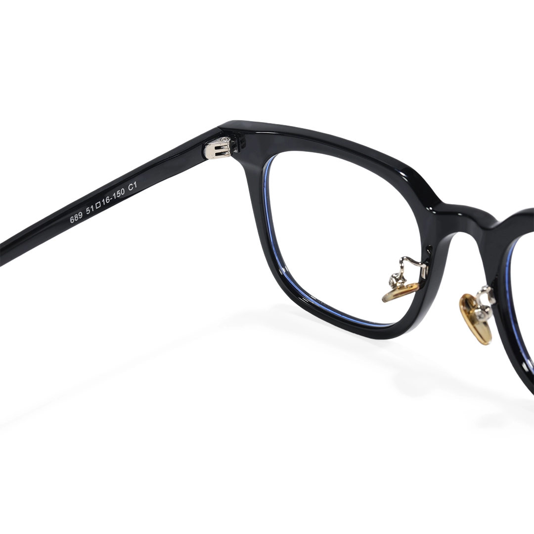 Hinge detail of Marlin rectangle tr90 eyeglasses ER0072508 in black