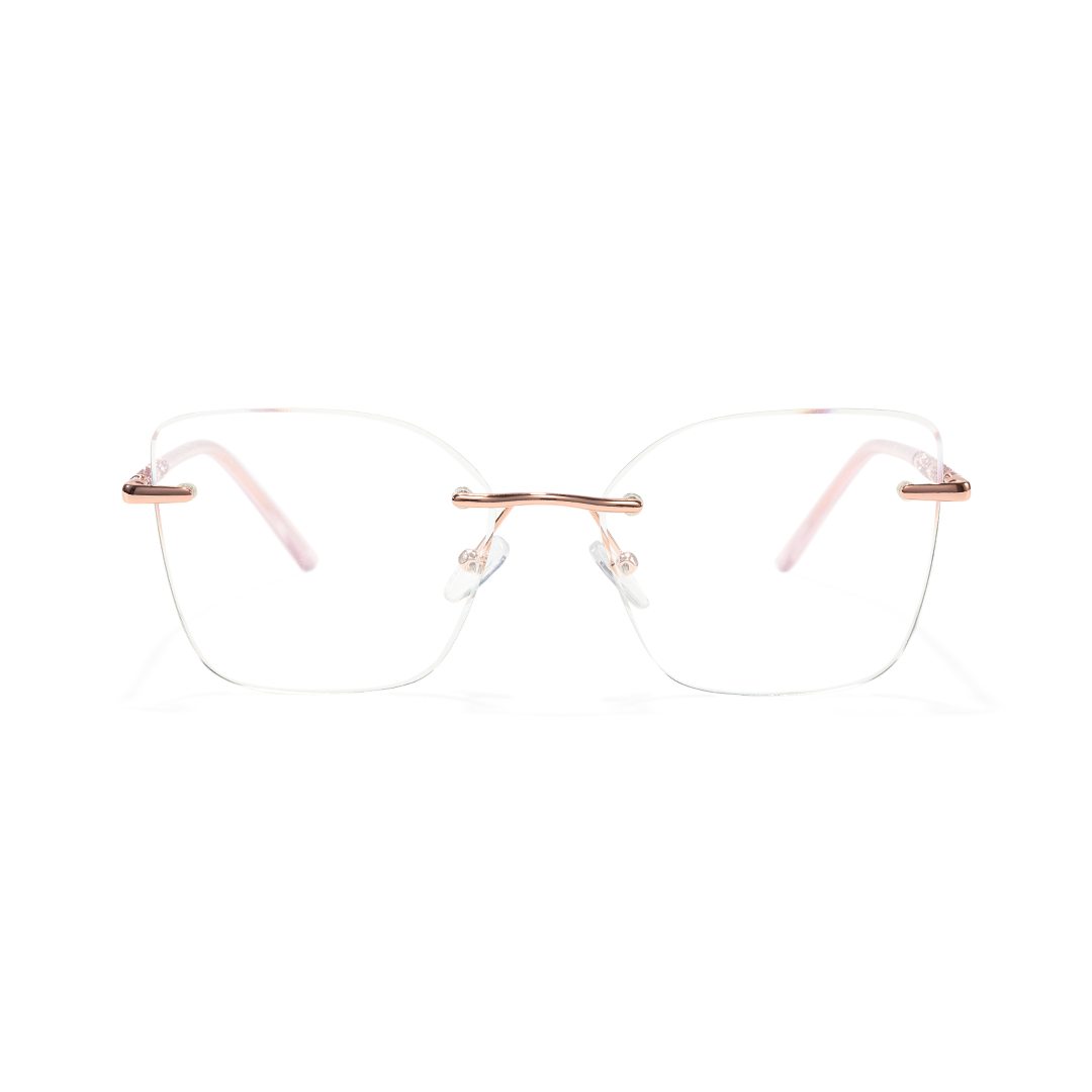 Front view of Martina cat eye tr90 eyeglasses CX0092507 in pink